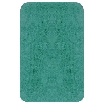 Luxurious Turquoise Bathroom Mat Set | 2-Piece Fabric Set