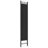 4-Panel Black Room Divider - 160x220 cm Fabric Screen