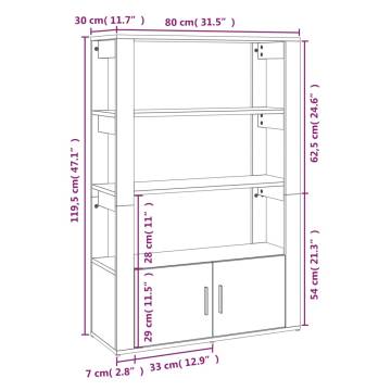 Stylish White Sideboard 80x30x119.5 cm | HipoMarket