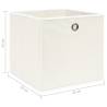 Storage Boxes 10 pcs - Foldable White Fabric Boxes