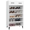 Elegant White Shoe Cabinet - 60x35x105 cm Engineered Wood