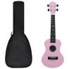 Soprano Ukulele Set with Bag for Kids Pink 23" Colour pink Size 23" 