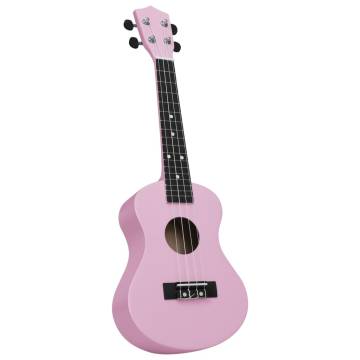 Soprano Ukulele Set for Kids - Pink 23" | HipoMarket