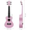 Soprano Ukulele Set for Kids - Pink 23" | HipoMarket