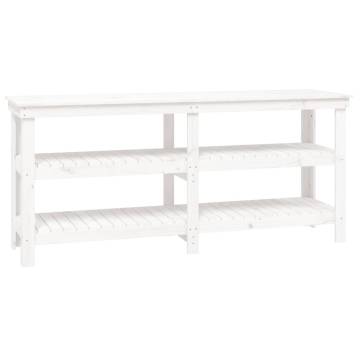 Work Bench White 181x50x80 cm Solid Pine - Stylish & Sturdy