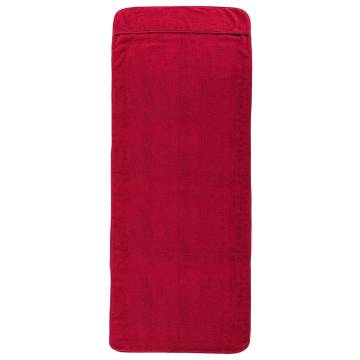 Beach Towels 2 pcs Burgundy 60x135 cm - Soft & Quick Dry