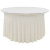 2 pcs Stretch Table Covers with Skirt 180x74 cm Cream Colour cream Size 180 x 74 cm Quantity in Package 2 