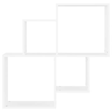 Stylish Wall Cube Shelf White - 80x15x78.5 cm | HipoMarket