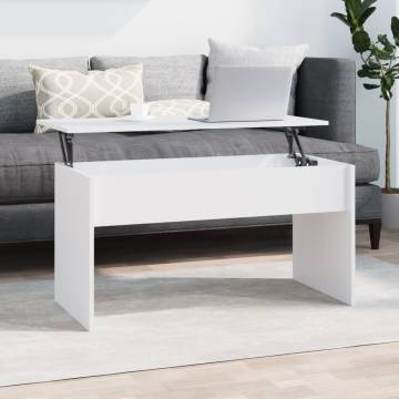 Modern White Coffee Table - Lift-Top Design | HipoMarket