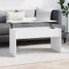 Coffee Table White 102x50.5x52.5 cm Engineered Wood Colour white Quantity in Package 1 