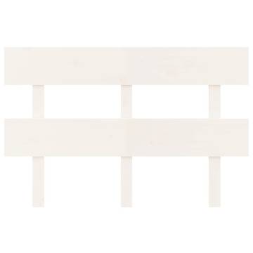 Stylish White Bed Headboard - Solid Pine Wood 124x3x81 cm