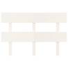 Stylish White Bed Headboard - Solid Pine Wood 124x3x81 cm