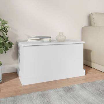 Stylish White Storage Box 70x40x38 cm - Durable Engineered Wood