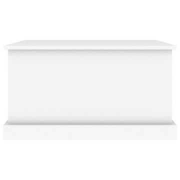 Stylish White Storage Box 70x40x38 cm - Durable Engineered Wood