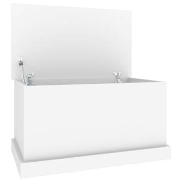 Stylish White Storage Box 70x40x38 cm - Durable Engineered Wood