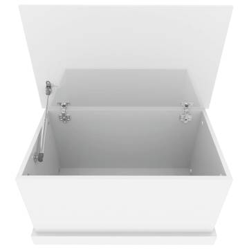 High Gloss White Storage Box 70x40x38 cm - Durable & Stylish