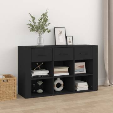 Classic Black Sideboard 100x30x59.5 cm - Engineered Wood