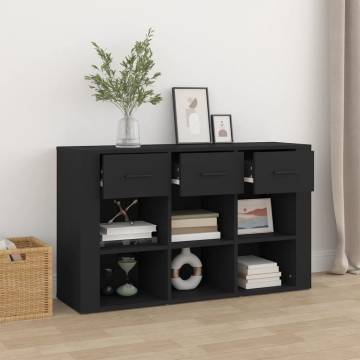 Classic Black Sideboard 100x30x59.5 cm - Engineered Wood