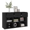 Classic Black Sideboard 100x30x59.5 cm - Engineered Wood