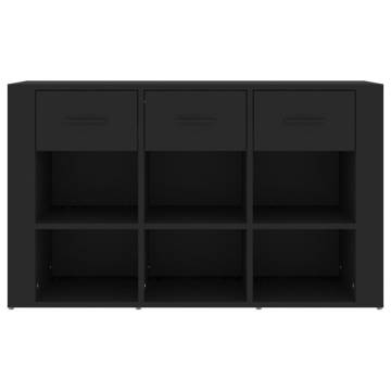 Classic Black Sideboard 100x30x59.5 cm - Engineered Wood