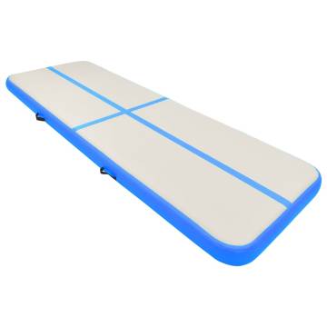 Inflatable Gymnastics Mat with Pump - 400x100x15 cm Blue