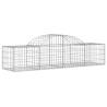 Arched Gabion Baskets 2 pcs - Galvanised Iron | HipoMarket