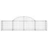 Arched Gabion Baskets 2 pcs - Galvanised Iron | HipoMarket