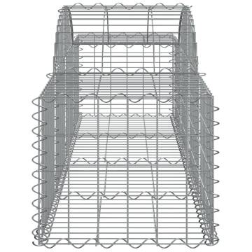 Arched Gabion Baskets 2 pcs - Galvanised Iron | HipoMarket