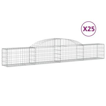 Buy Arched Gabion Baskets - 25 pcs Galvanised Iron | HipoMarket