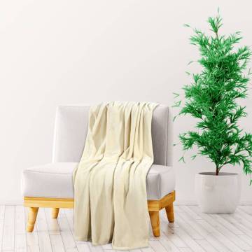 Cozy Cream Polyester Blanket 130x170 cm - Hipomarket