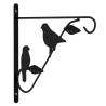 Hanging Basket Brackets with Planters - 4 pcs Black Steel