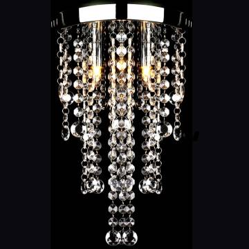 Elegant White Metal Ceiling Lamp with Crystal Beads - Hipomarket