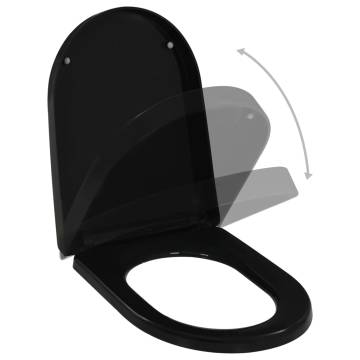 Soft-Close Toilet Seat with Quick-Release - Black | HipoMarket