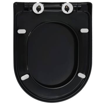 Soft-Close Toilet Seat with Quick-Release - Black | HipoMarket