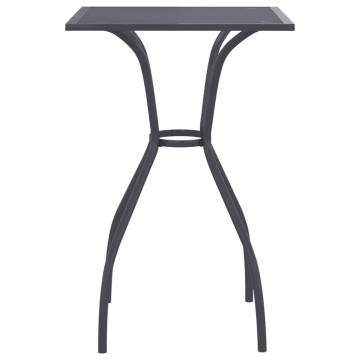 Stylish Anthracite Garden Table 50x50x72 cm - Steel Mesh Design