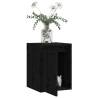 Wall Cabinet Black 30x30x40 cm | Solid Wood Pine Storage