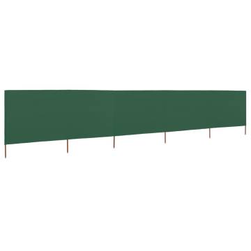 5-Panel Wind Screen Fabric 600x80 cm - Green | HipoMarket