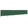 5-Panel Wind Screen Fabric 600x80 cm - Green | HipoMarket