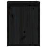 Wall Cabinet Black 30x30x40 cm | Solid Wood Pine Storage