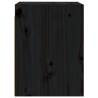 Wall Cabinet Black 30x30x40 cm | Solid Wood Pine Storage