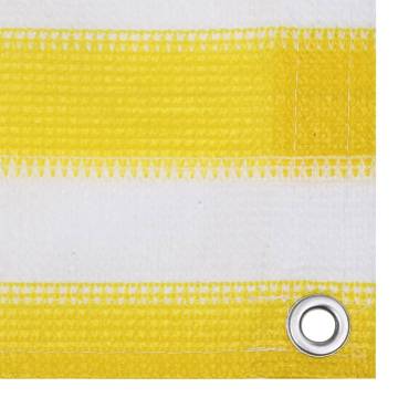 Balcony Screen Yellow and White 90x500 cm - Privacy & Shade