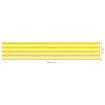 Balcony Screen Yellow and White 90x500 cm - Privacy & Shade