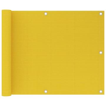 Balcony Screen Yellow 75x600 cm - Privacy & Style