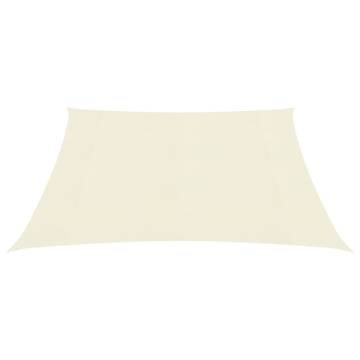 Sunshade Sail 3x3m Cream - 160g/m² HDPE UV Protection