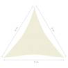 Sunshade Sail Cream 5x6x6m - HDPE UV Protection