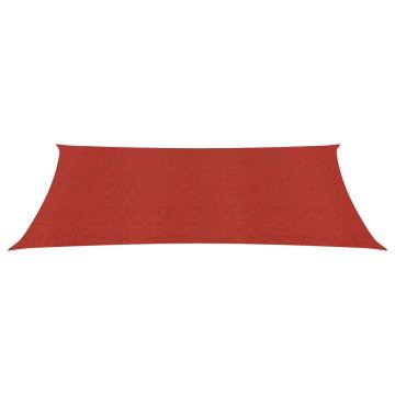 Sunshade Sail 160 g/m² Red 2x4 m - UV Protection for Outdoors