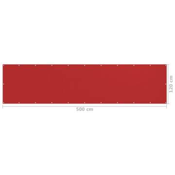 Balcony Screen Red 120x500 cm - Enjoy Privacy & Breeze