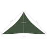 Dark Green Sunshade Sail 3.5x3.5x4.9m | UV & Mould Resistant