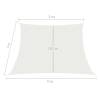 HDPE Sunshade Sail 3x4m - White, UV & Mould Resistant