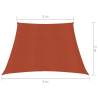 Terracotta Sunshade Sail 160 g/m² - 3x4m HDPE | HipoMarket